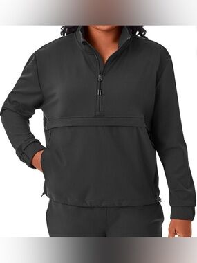 Half-Zip Pullover Sweatshirt Black